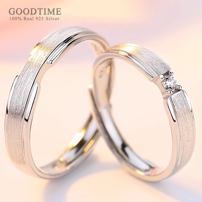 Классические кольца из чистого 100% стерлингового серебра 925 пробы свадебные с
