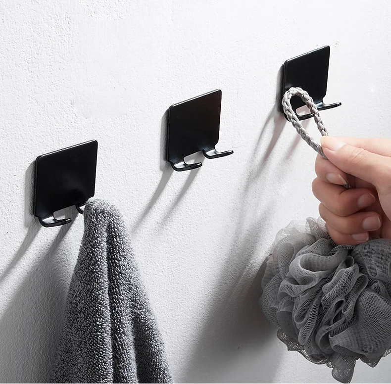 

1Pcs Storage Hook Men Shaver Shelf Nordic Style Space Aluminum Punch Free 3Colors Bathroom Accessories Multi Purpose
