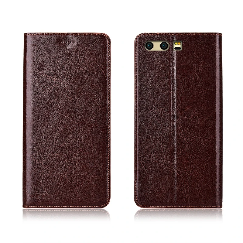

Crazy Horse Genuine Leather Magnetic Phone Case Standing Flip Cover For Huawei Honor 9/Huawei Honor 9 Lite Flip Case Funda Capa