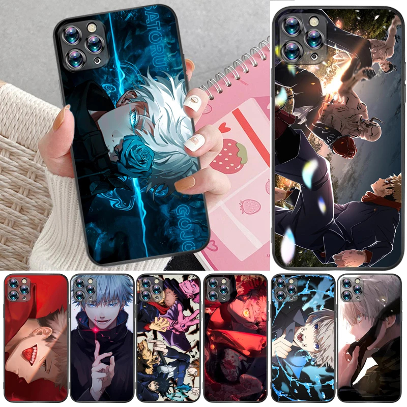 

Jujutsu Kaisen Fushiguro Megumi Sukuna Satoru Gojo Yuji Itadori Phone Case For iPhone 11 Pro Max Funda Carcasa Coque