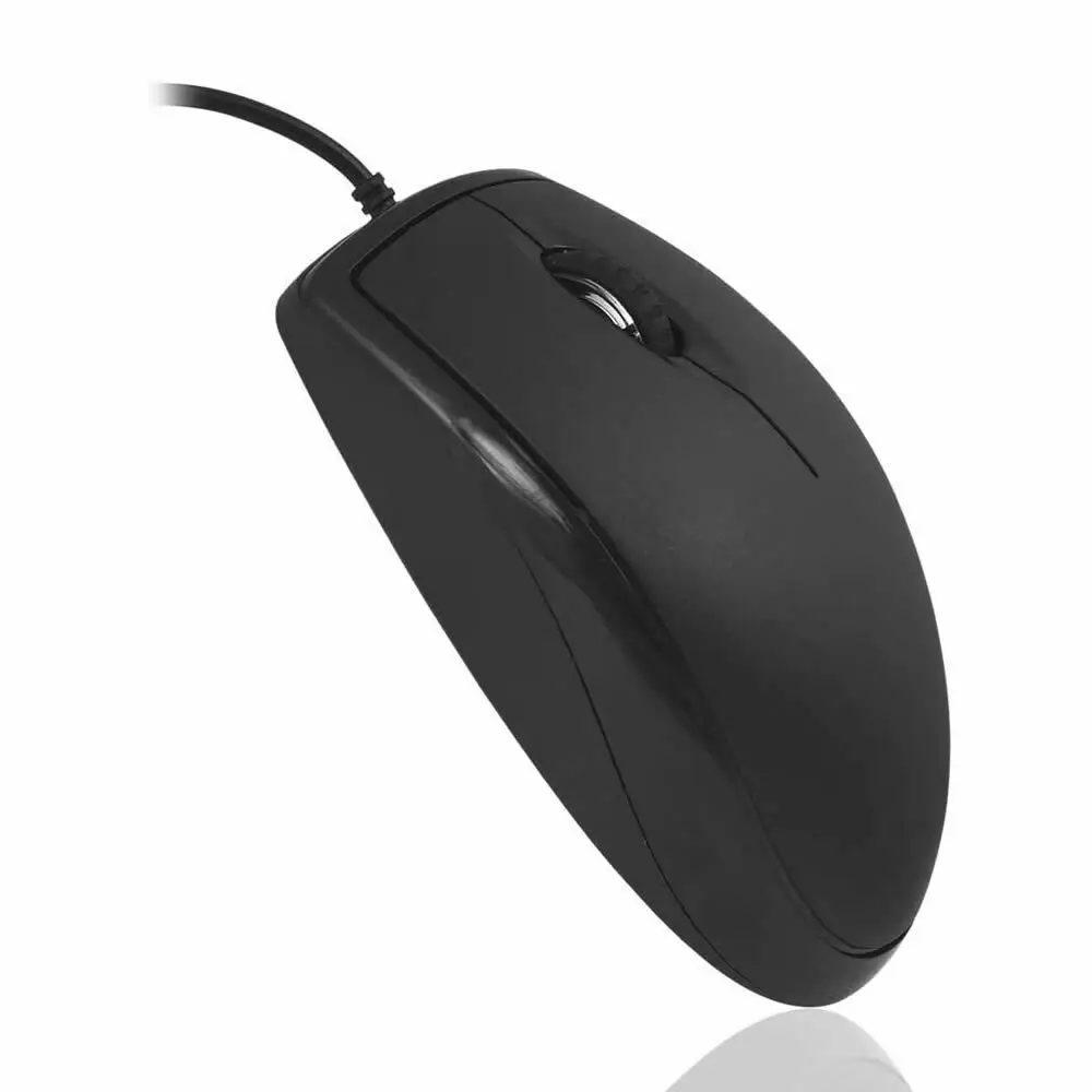 

COMFORT WIRED USB OPTICAL MOUSE LED FOR PC LAPTOP COMPUTER SCROLL WHEEL BLACK UK