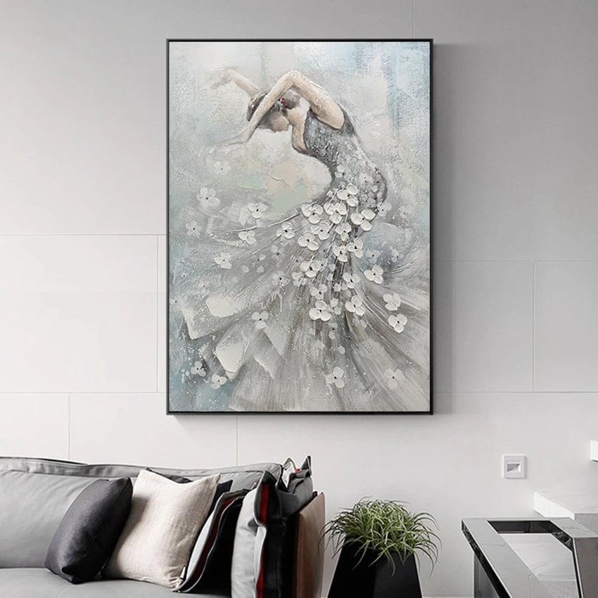 

Handmade Abstract Women Dancer Art Oil Painting Wall Canvas Art Unframed Wall Picture Artwork Bedroom Decoration Paintings