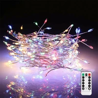 cluster christmas lights 5m 200led branch tree outdoor silver wire string lights for cafe bar wedding party xmas home decor