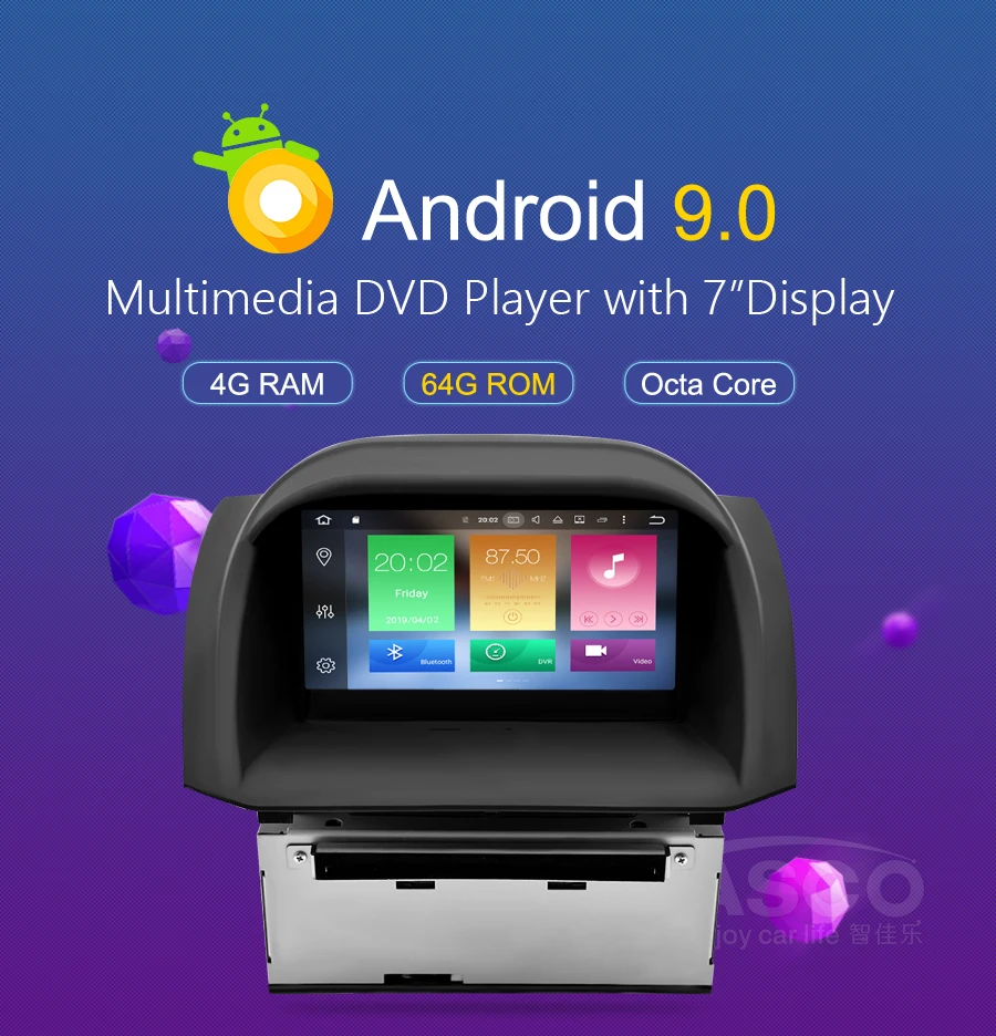 4 G Android 9,0 Автомобильный DVD стерео для Ford Fiesta 2013 авто радио gps Навигация Аудио Видео Мультимедиа головное устройство