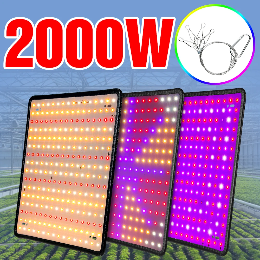 

LED Full Spectrum Plant Lamp 220V Phyto Grow Light Bulb 2000W LED Quantum Board Greenhouse Planting Hydroponic Light Fitolamp