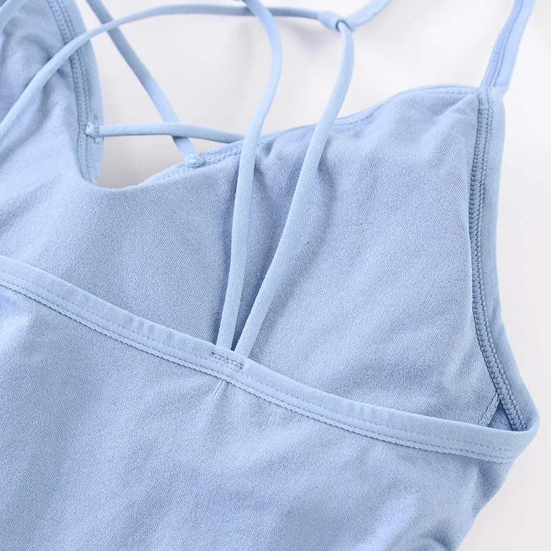 

Fashion Women Tank Top Seamless Crop Tops Female Sexy Underwear With Removable Padded Lingerie Summer Camisole Femme