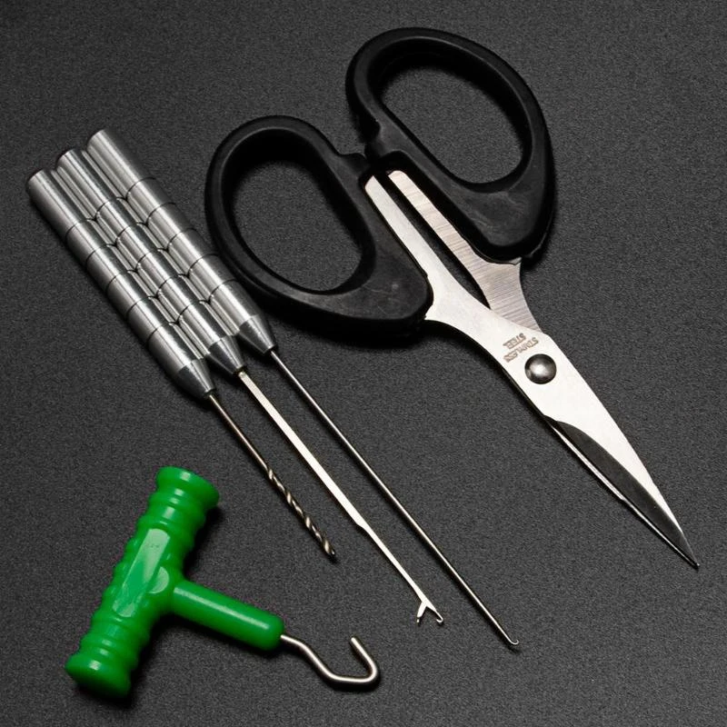 5 шт./компл. Рыбалка игла для приманки набор инструментов рыболовные ножницы узел