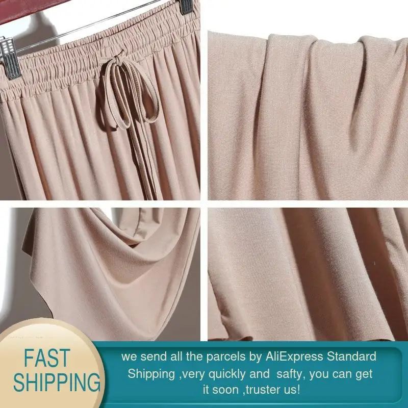 Женские брюки до щиколотки с высокой талией широкие весенние свободные