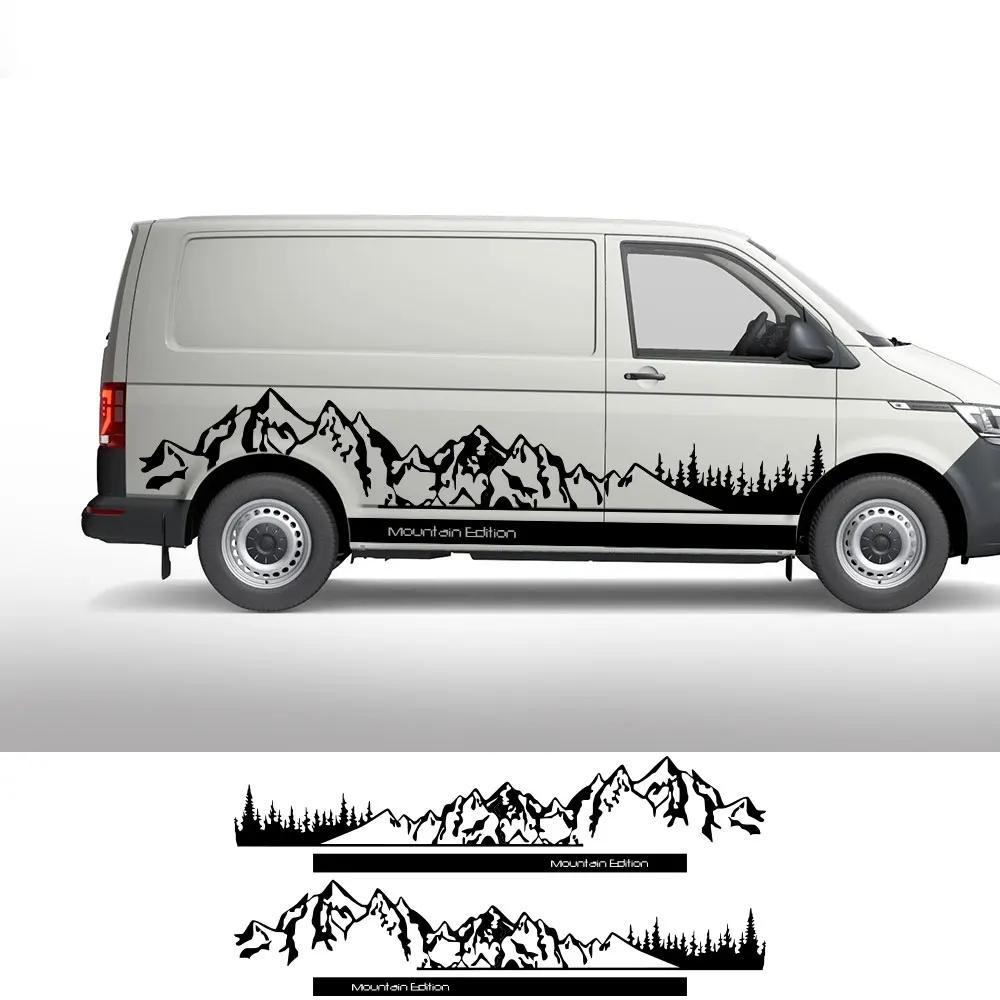 4Pcs/Lot Car Stickers For Volkswagen VW Transporter T4 T5 T6 Multivan Caravelle Camper Van Motorhome DIY Decals Accessories |