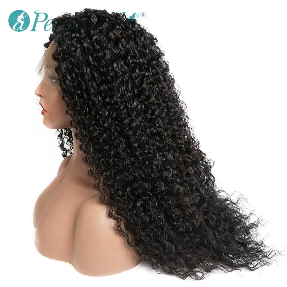 Парик черный длинный кудрявый на сетке с детскими волосами для женщин перистмода