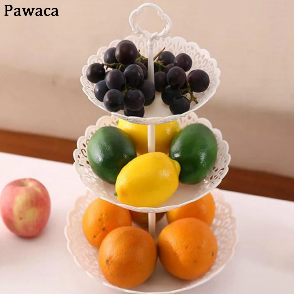 Свадебная вечеринка трехслойная Съемная Фруктовая тарелка десертный лоток