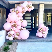 149pcs maca pink latex balloon arch kit wedding birthday party gold balloon garland event swimming pool baby shower decoration