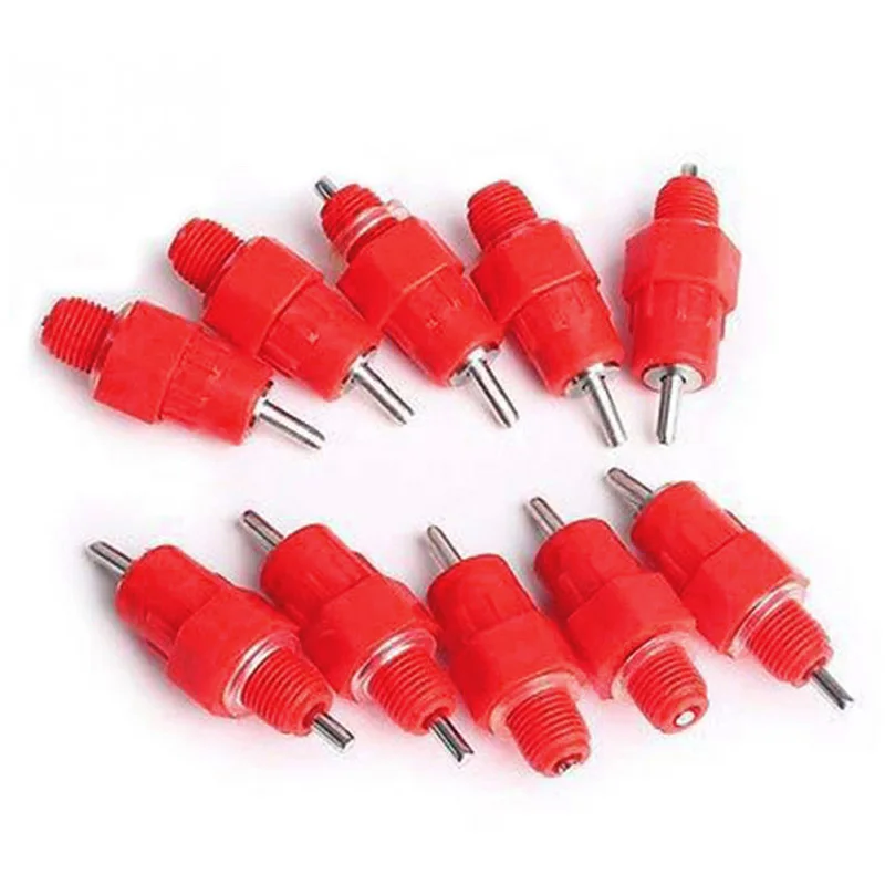 

10Pcs Poultry Water Drinking Nipples Duck Chicken Hen Feeding Screw In Drinker