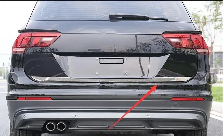 Аксессуары из нержавеющей стали для VW Tiguan 2019 2018 обшивка задней двери багажника