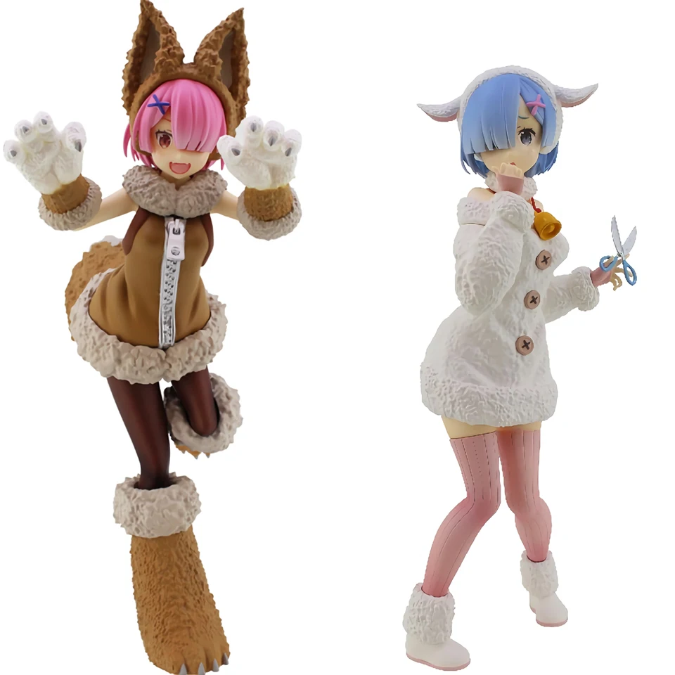

Фигурки героев Tronzo из ПВХ, оригинал Furyu SSS Re:Zero, начало жизни в другом мире, серия сказок, рам, волк, Рем, козы