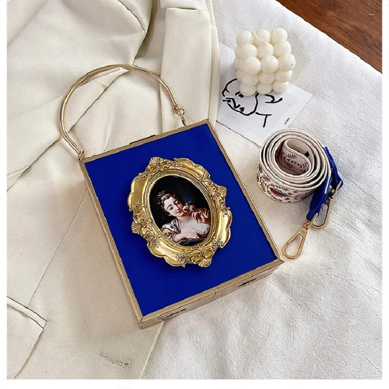 Женская сумочка модная сумка на плечо с металлической рамкой для девушек