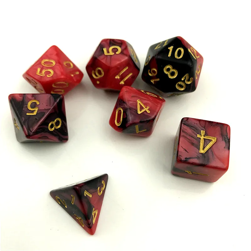 Оптовая продажа 7 шт./компл. новых игра в кости многогранник D4 D20 мульти Гранёные с