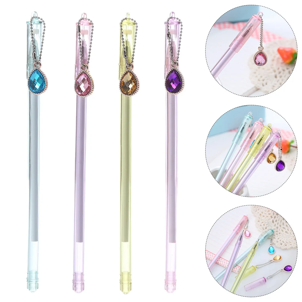 

10 Pcs Lovely Pen Practical Roller Pen Creative Rollerball Pen (Mixed Style)