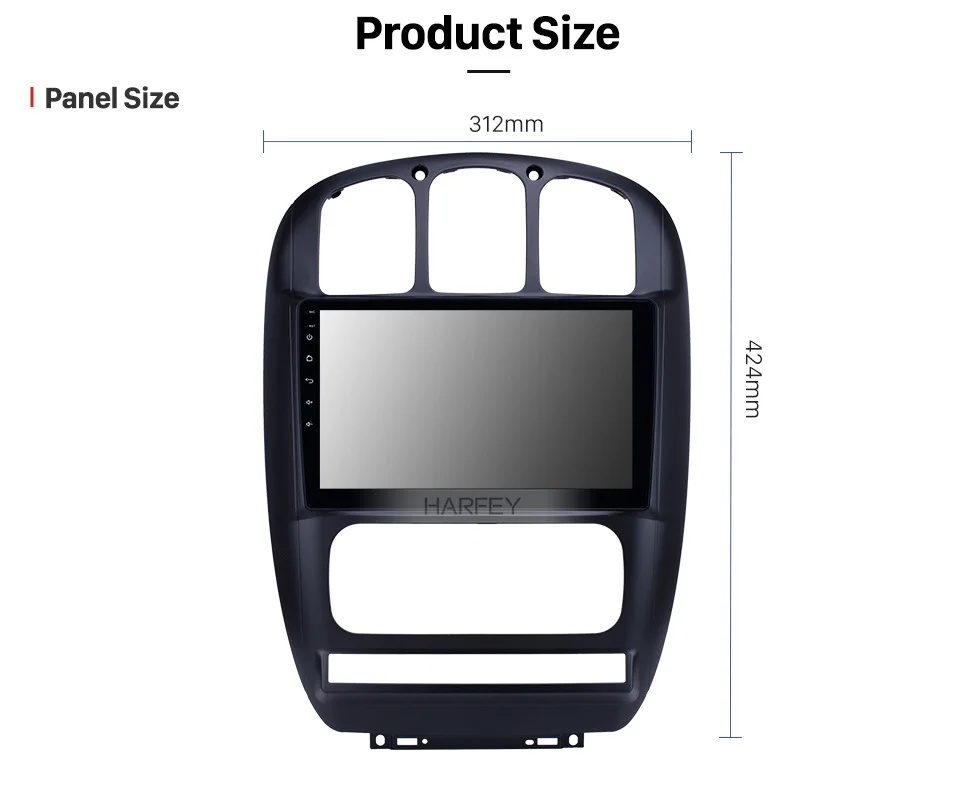 Harfey 10,1 дюймов Android 9,1 gps автомобильный радиоприемник для Chrysler Пасифика 2006-2012 с HD сенсорным экраном Поддержка Carplay резервная камера