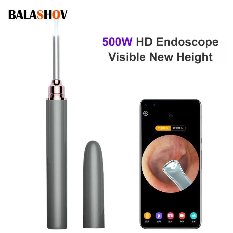 

Smart Visual Ear Cleaning High Precision Endoscope In-Ear 300W Mini Camera Otoscope Borescope Ear Pick Spoon Tool Ear Cleaner