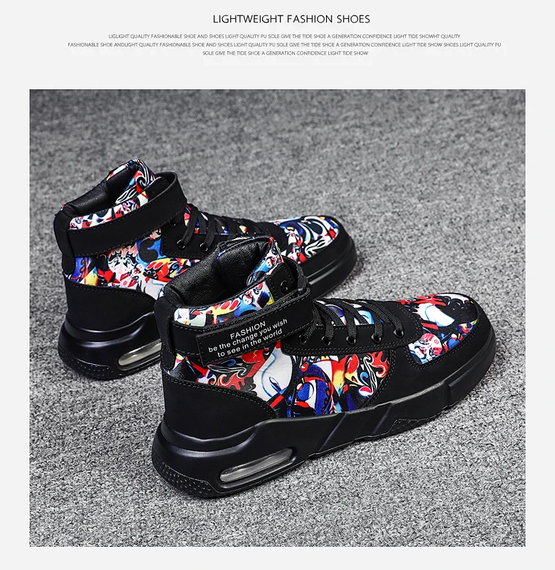 OLOMM High help Air Cushion Trend Hot Sale Men's Casual Shoes Comfortable Outdoor Men Fashion Sneakers Hwaterproof Men Shoes