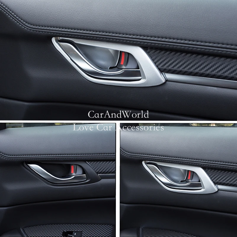 

For 2017-2020 Mazda CX-8 CX8 Interior Molding Door Handle Bowl Cover Frame Panel Trim ABS Chrome Sticker Car-Styling Accessories