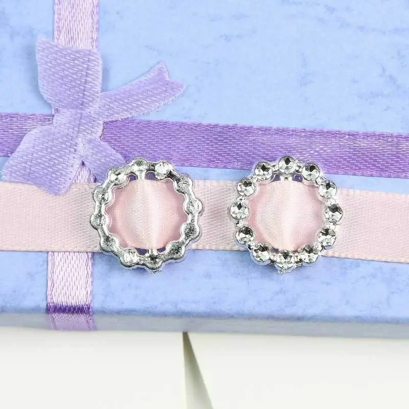 100 шт акриловая круглая пряжка пригласительная Лента слайдер для украшения