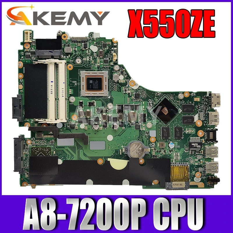 

X550ZE W/ A8-7200P CPU Mainboard For ASUS VM590Z A555Z X555Z X550ZE X550ZA X550Z X550 K550Z K555Z Laptop Motherboard 100% Test