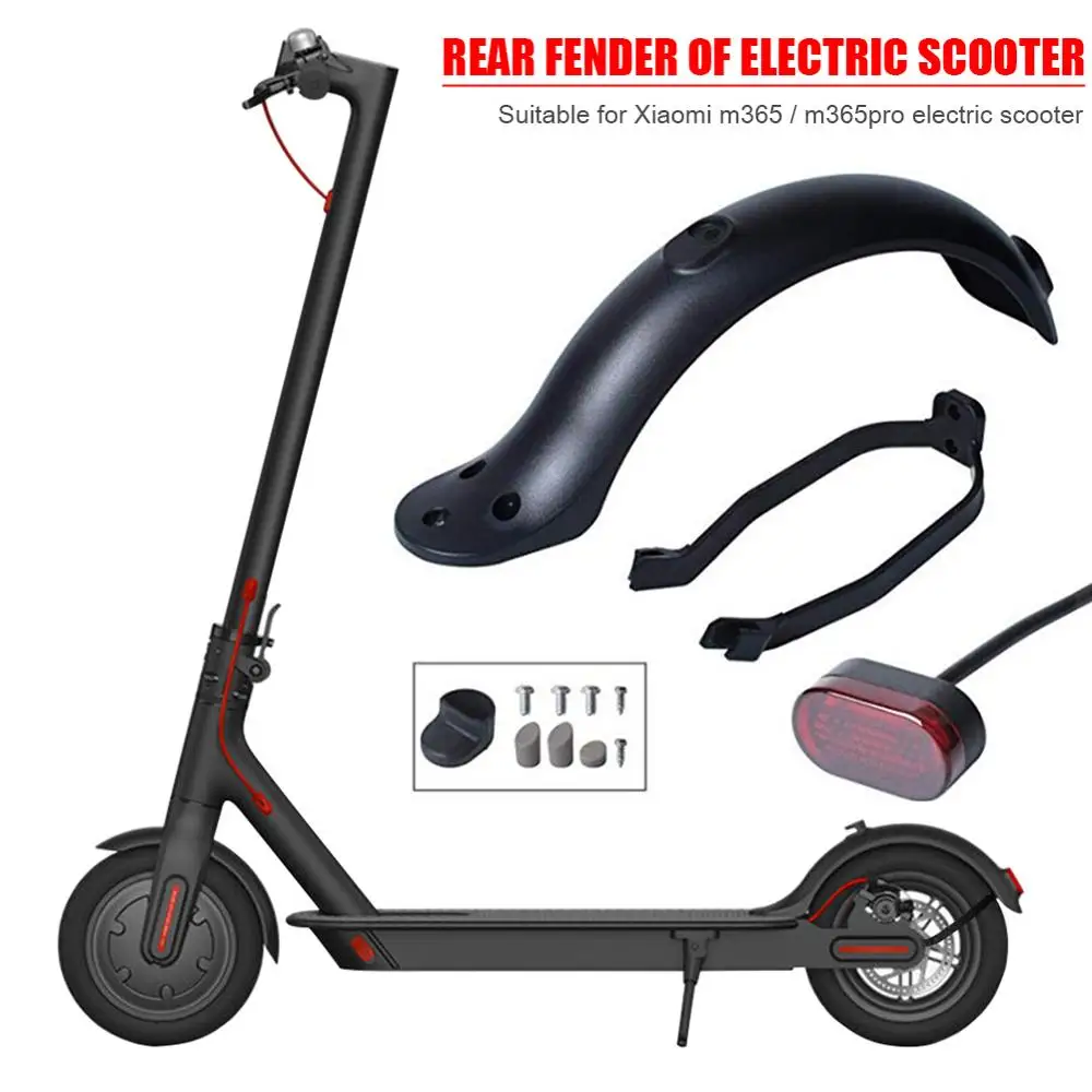 

3x Durable Electric Scooter Rear Fender for Xiaomi M365/ M365 Pro Electric Scooter Tire Splash Fender with Rear Taillight