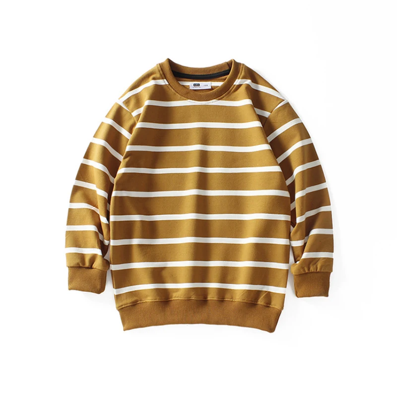 Детская одежда свитшот футболка модная подходящая ко всему с принтом в полоску