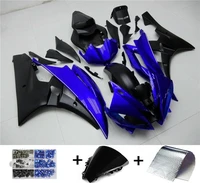 moto fairing injection plastic body kit fit for yamaha yzf r6 2006 2007 blue black bodywork