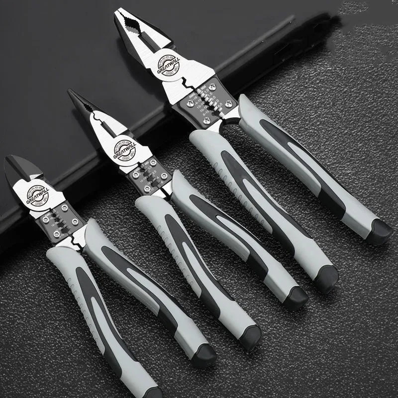 

Universal Tiger Pliers Multi-functional Industrial-grade Pliers Electric Tools Universal Wire Clamp Peeling Wire Tip Home Tools