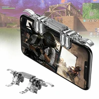 six fingers adjustable pubg phone gamepad gaming controller shooter trigger fire handle button joystick for iphone android