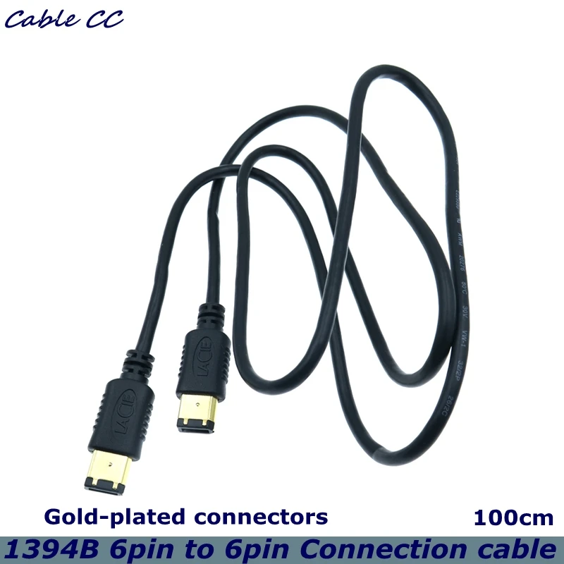 Позолоченным разъемом FireWire 400 6-pin линия IEEE-1394B до соединительный кабель Камера для
