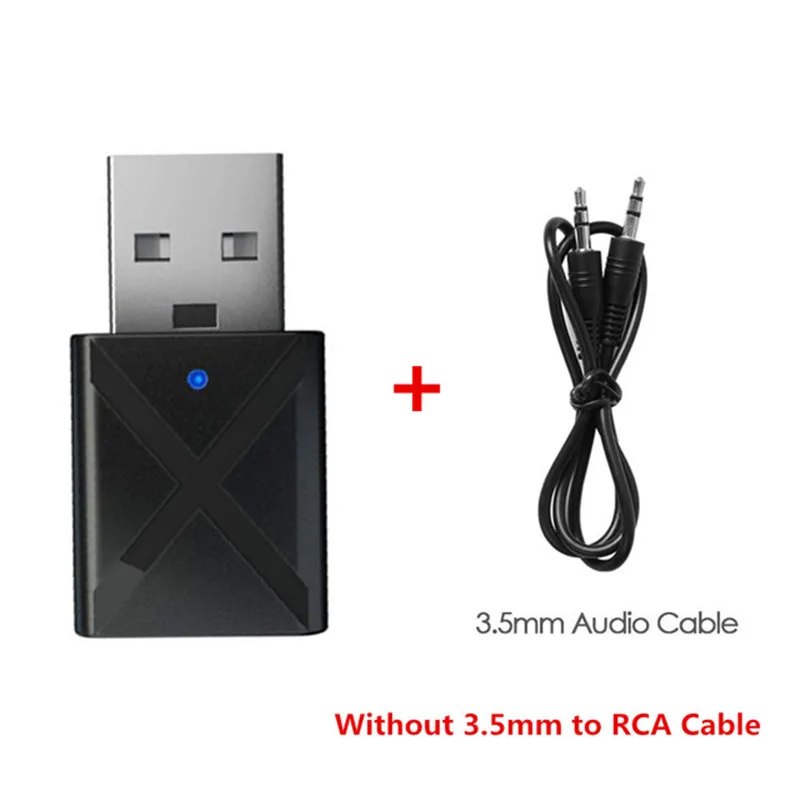Color 1 NO RCA Cable CRDC Bluetooth 5,0 аудио приемник передатчик Мини 3,5 мм AUX Jack стерео Bluetooth передатчик для ТВ ПК автомобильный беспроводной адаптер - Цвет: Color 1 NO RCA Cable