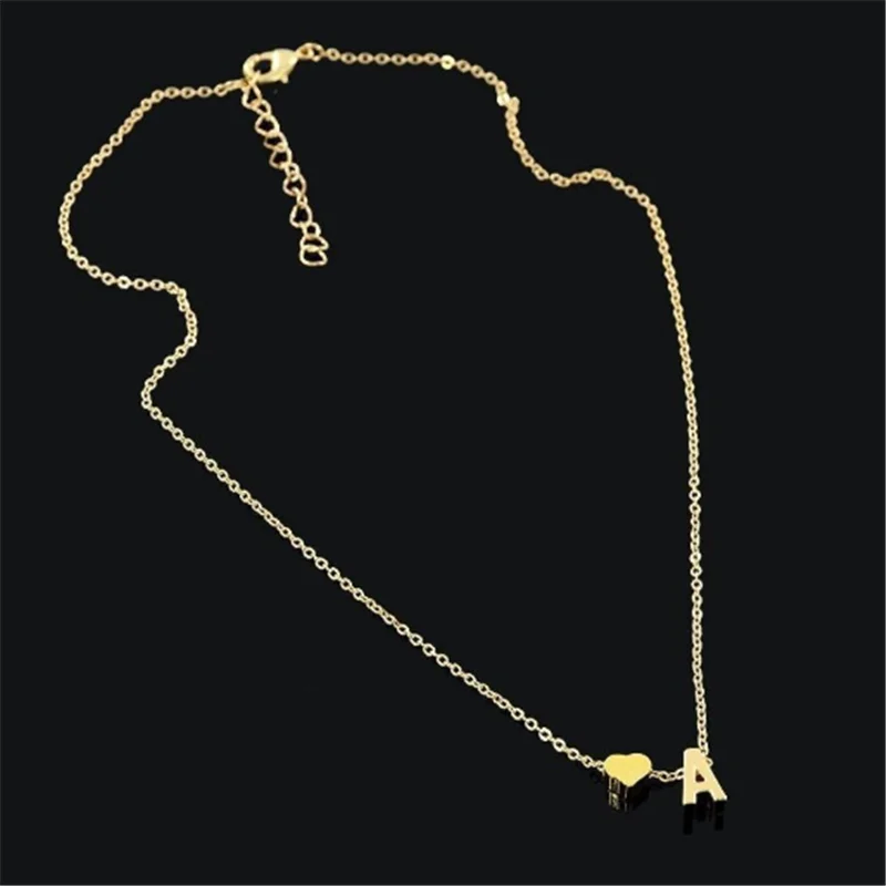 

1 шт. A-Z ожерелье с надписью: "любовь", подарки на день святого Валентина для девочек, свадебное украшение невесты, чтобы быть золото/серебро о...