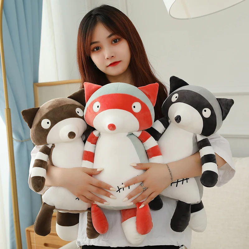 

50CM/80CM Cute Raccoon Plush Toy Doll Little Panda Plush Toy Pillow Sleeping Doll for Babies and Birthday Gifts for Children