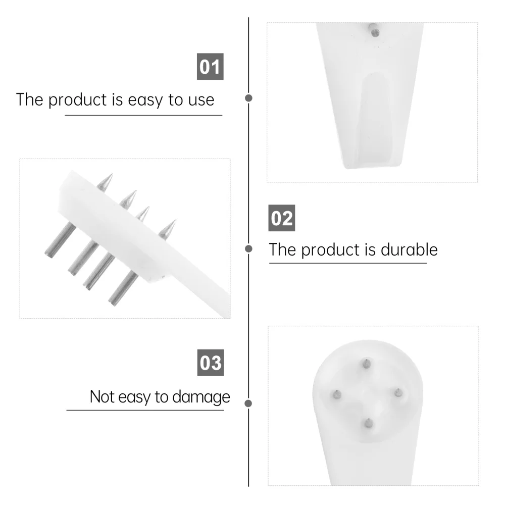 

100pcs Wall Hooks Invisible Storage Hooks Photo Frame Picture Hooks (White)