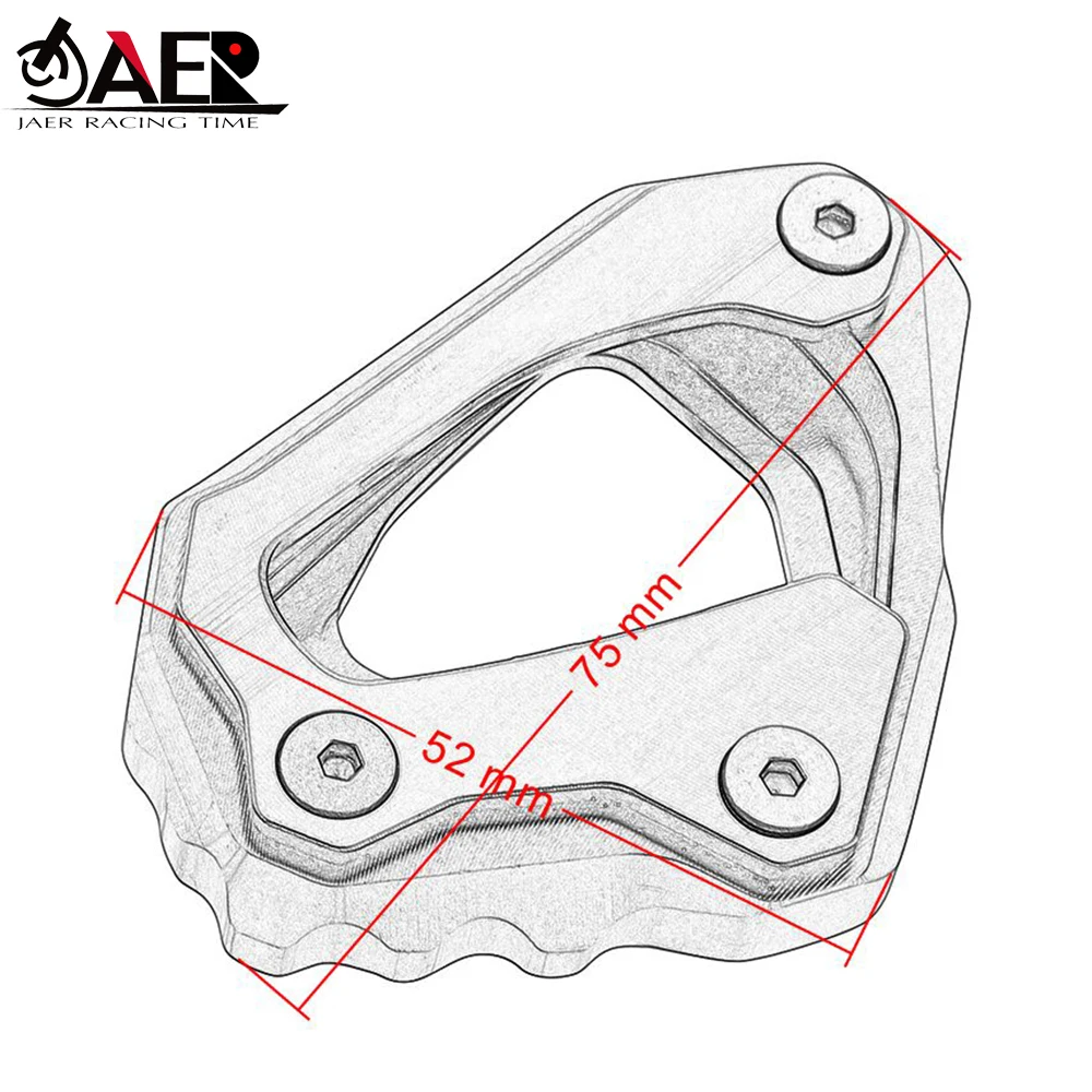 JAER for Yamaha MT-10 MT10 2016 2017 Motorcycle Foot Side Stand Enlarger extension kickstand plate pad | Автомобили и мотоциклы