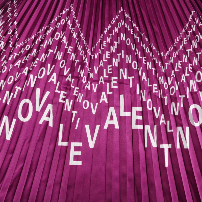 D92 летняя Новинка высокая талия тонкая плиссированная юбка с буквенным принтом