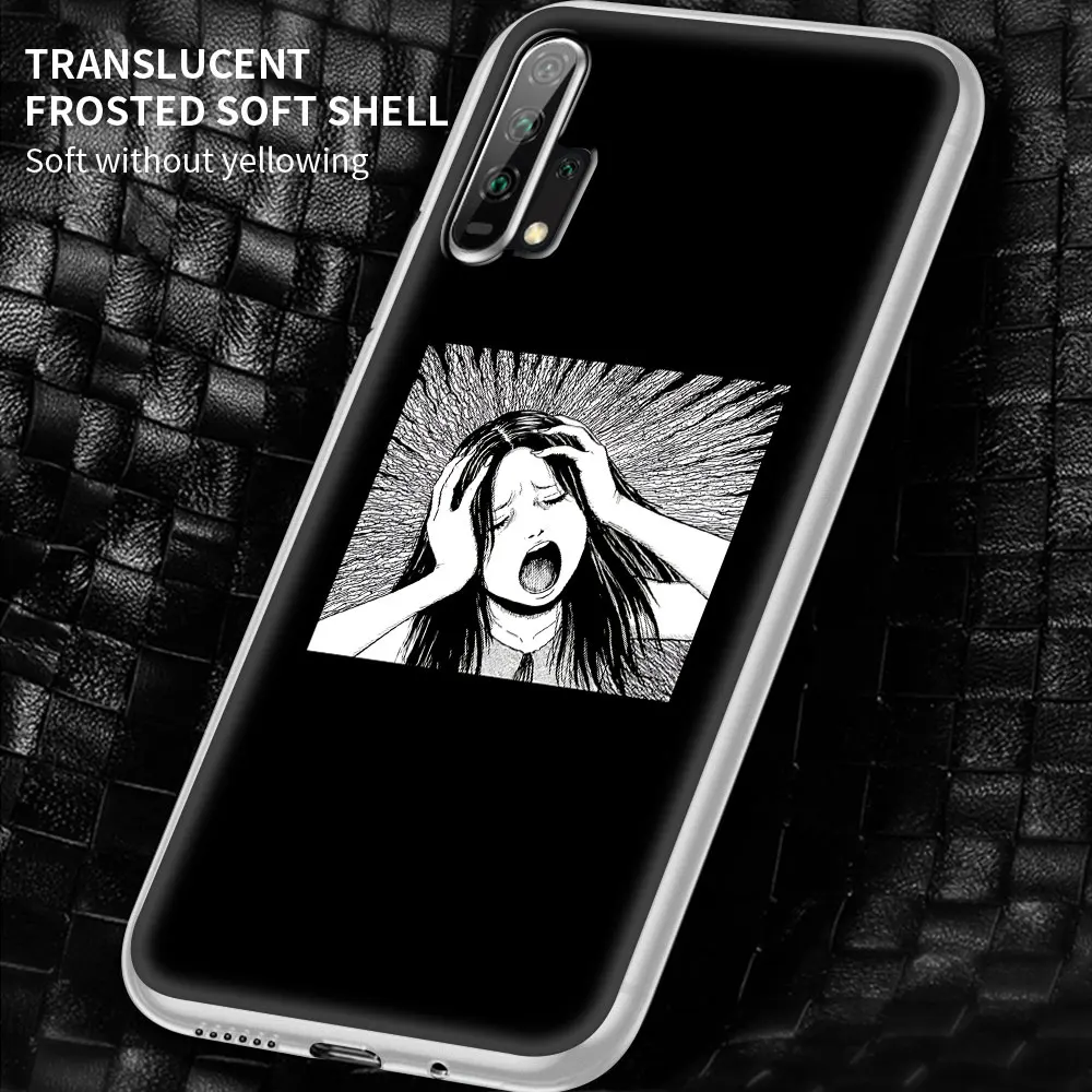 

Junji Ito Tees Horror Soft Case For Huawei Honor 9C 9X 8X 8S 8A Play 9A 10 Lite 20 Pro 30i 20e 20S Silicone Cover Coque Fundas