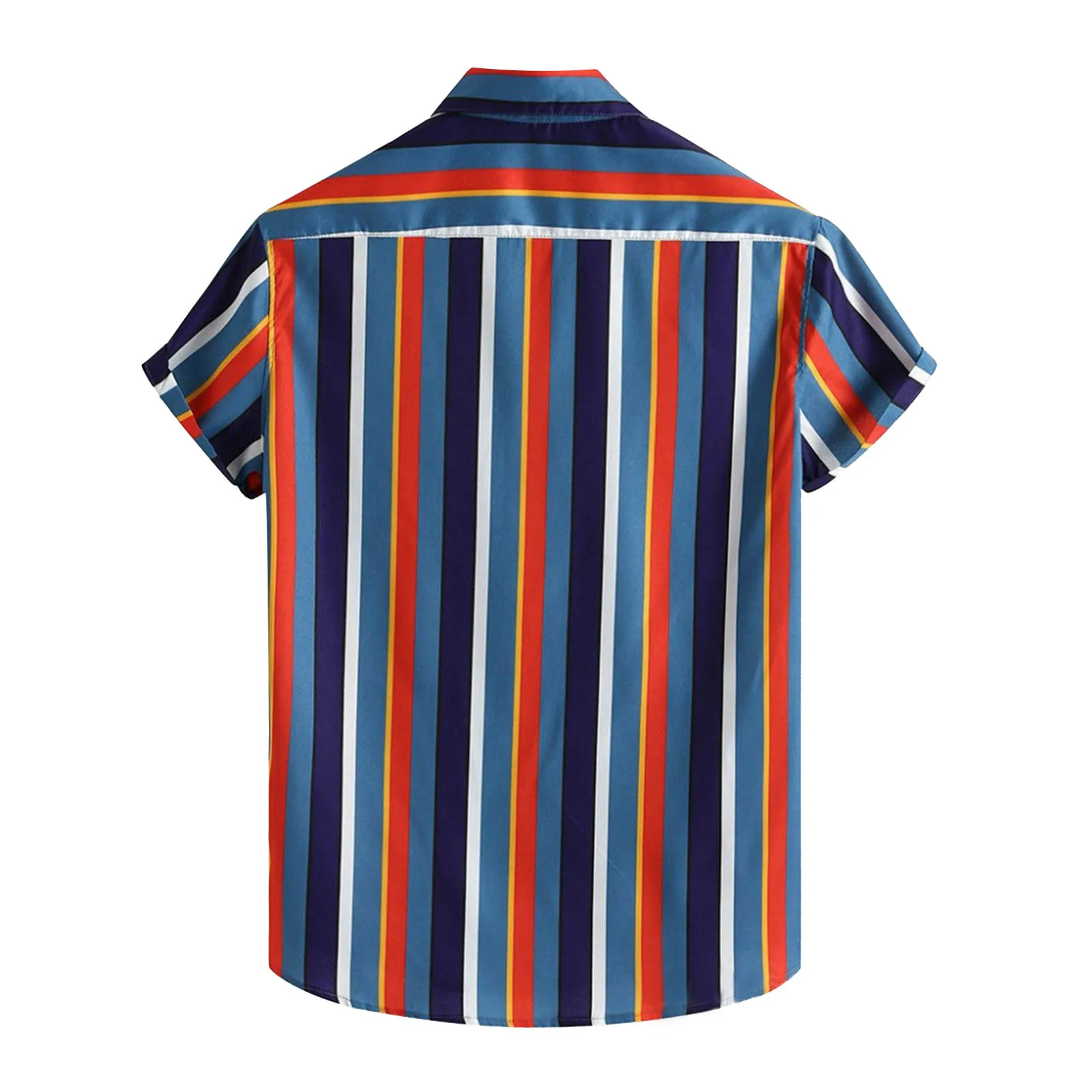 

2021 Stylish Men's Stripe Shirts Hawaii Summer Shirt Men Casual Short Sleeve Casual Male Printing Beach Holiday Plus Size M-3XL