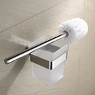 Щетка для унитаза с держателем, набор, стеклянная щетка для унитаза, настенное полированное туалетное устройство для ванной комнаты