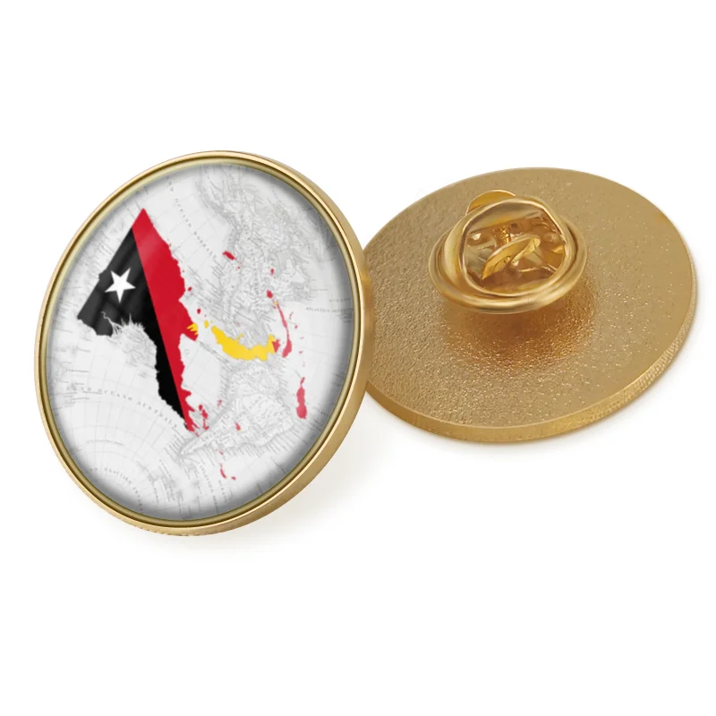 Герб Папуа Новая Гвинея карта флаг Национальная эмблема брошь значки нагрудные