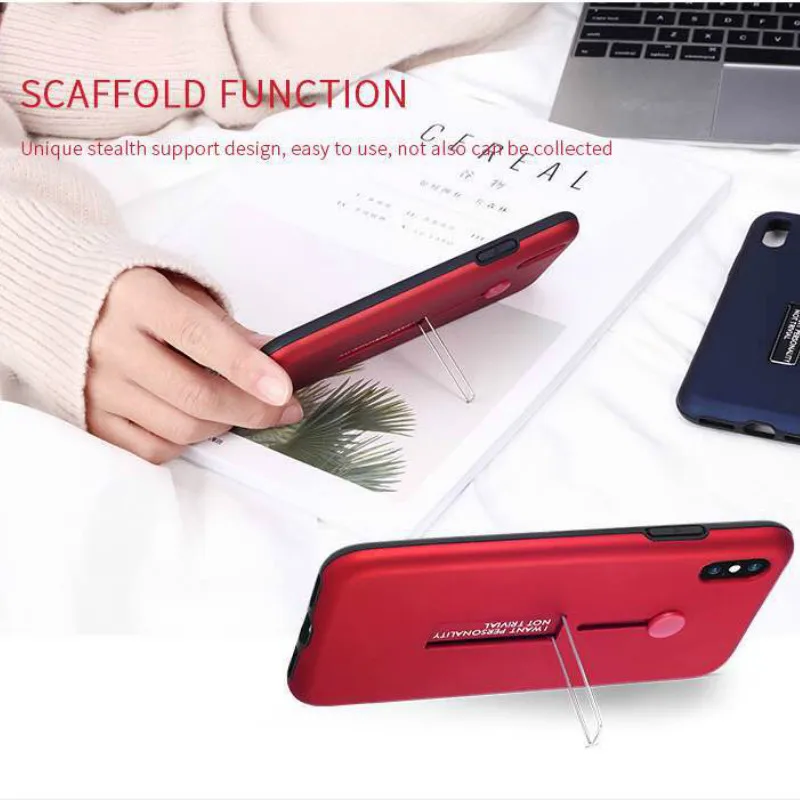 Case for Iphone 7 Xr 6s 6 8 Xs Max X Fashion Solid Color Loop Ring Phone Cases Plus Cover |