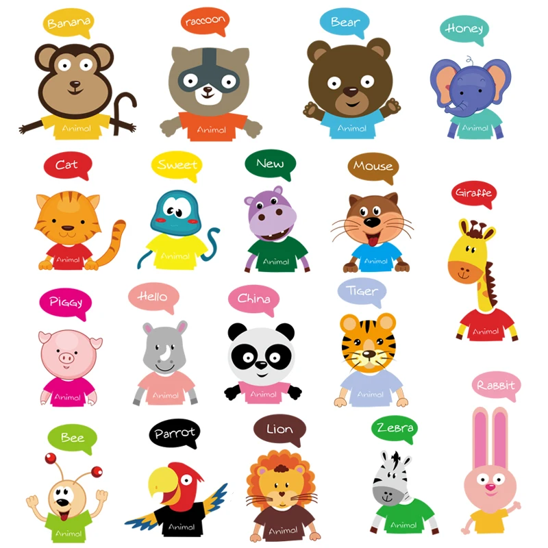 

Cute Cartoon Animal Wall Sticker Switch Sticker Refrigerator Sticker Vinyl Kids Room Jungle Bedroom Nursery Art Decor
