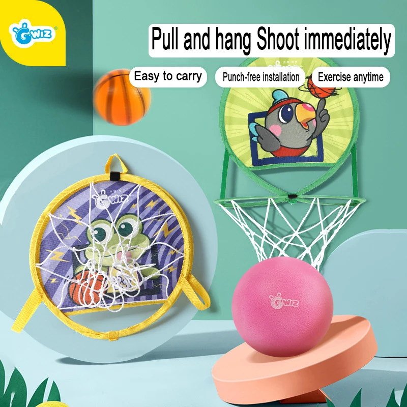 

GWIZ KIds Portable Foldable Punch-Free Basketball Hoop Children Hoom Shooting Indoor Outdoor Multi-functional Durable Sports Toy