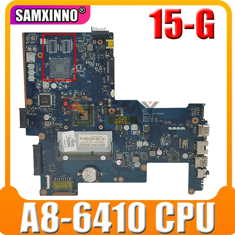 

Для HP 15-G серии Материнская плата ноутбука 764260-501 764260-001 аккумулятор большой емкости ZSO51 LA-A996P с A8-6410 2,0 ГГц Процессор мб 100% тестирование Быстрая...