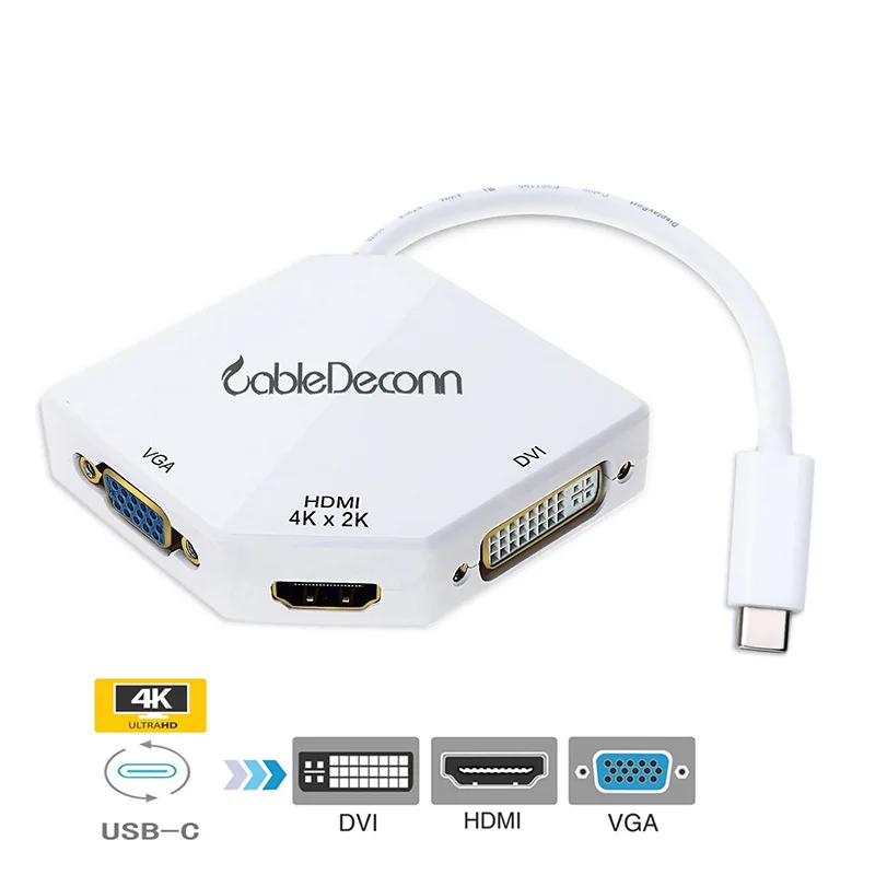 

Кабель-адаптер с портом TYPE-C на HDMI, 4K, 30 Гц
