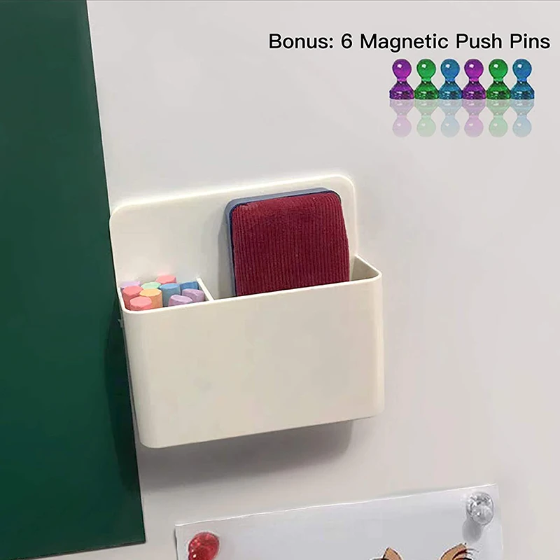 

4 Pack Magnetic Marker Holder, Dry-Erase Marker Holder Magnetic for Whiteboard (Includes 6x Magnetic Pins)